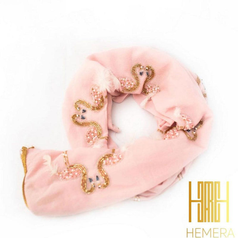 Flamingo Cashmere Scarf - Hemera Gifts