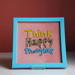 Happy thoughts Wall frame /Wall sign - Hemera Gifts