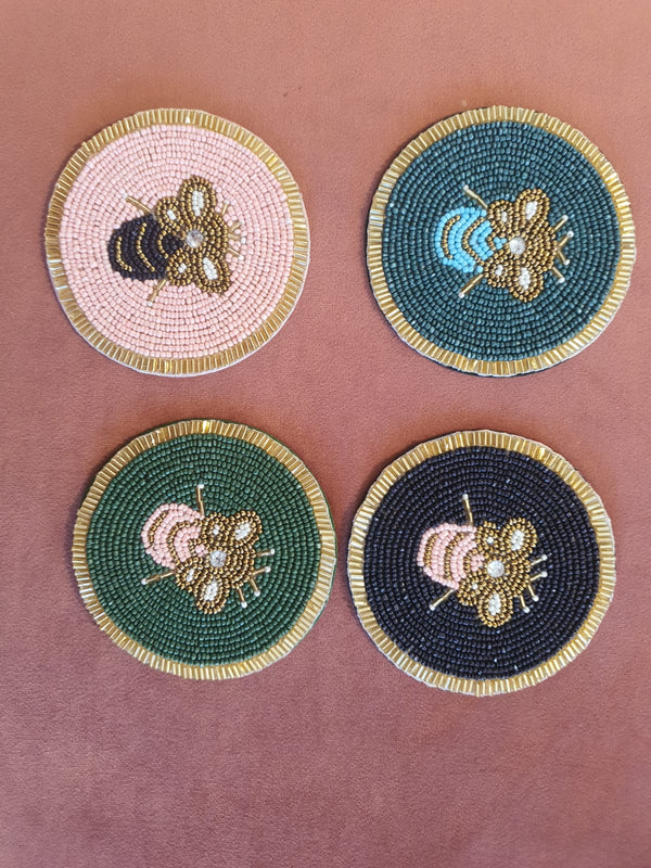Bee coasters (Set of 4)